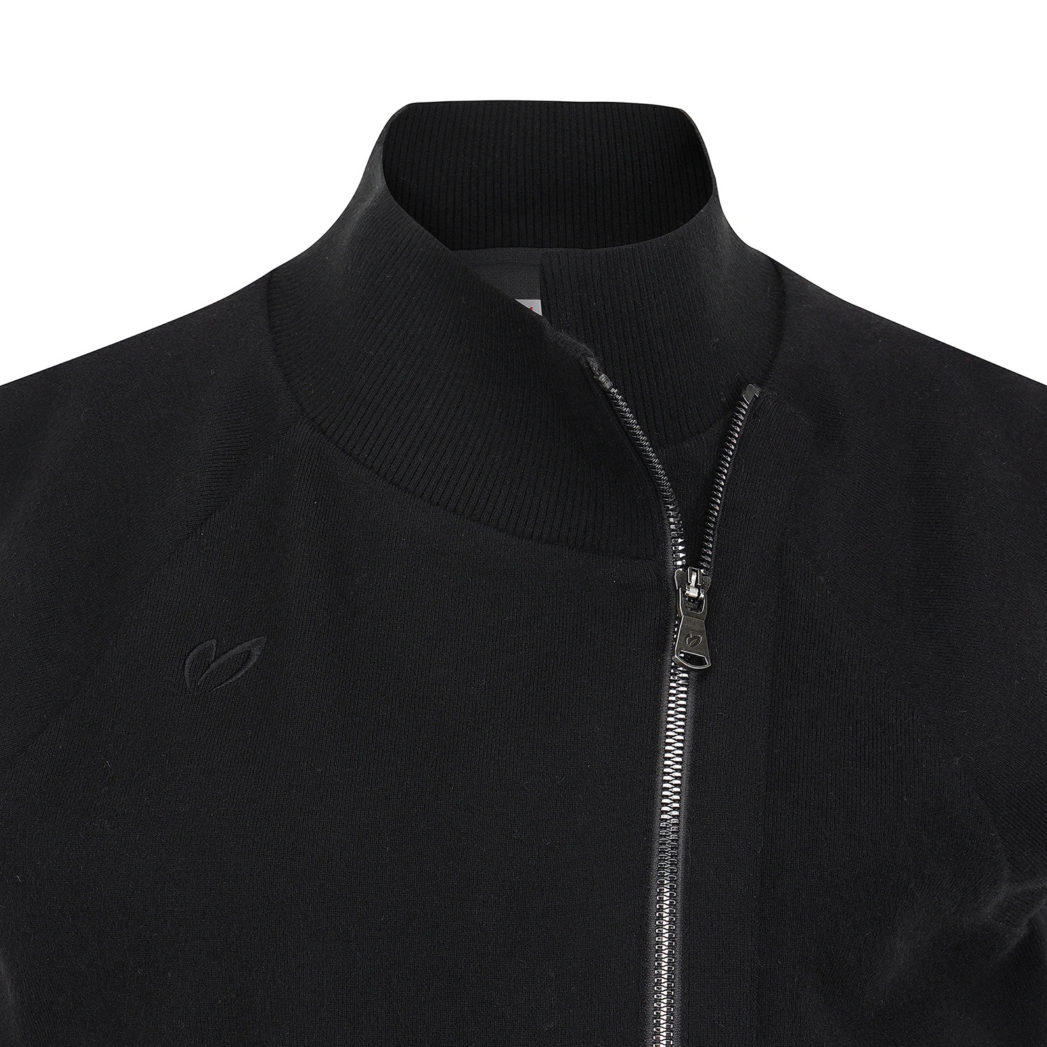 Áo vest golf nữ cổ cao khóa chéo màu đen — ảnh 3