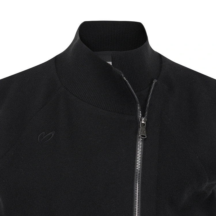 Áo vest golf nữ cổ cao khóa chéo màu đen — ảnh 3