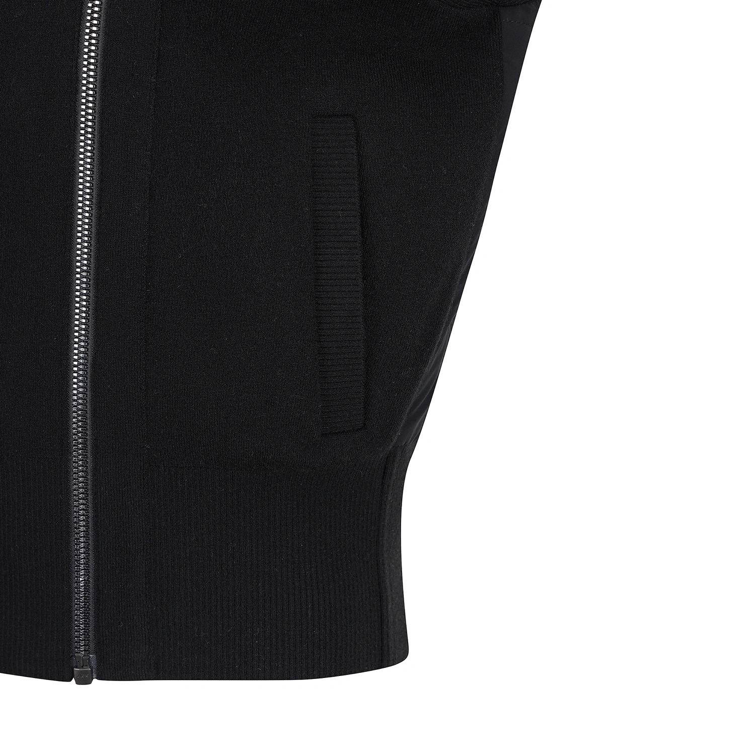 Áo vest golf nữ cổ cao khóa chéo màu đen — ảnh 4