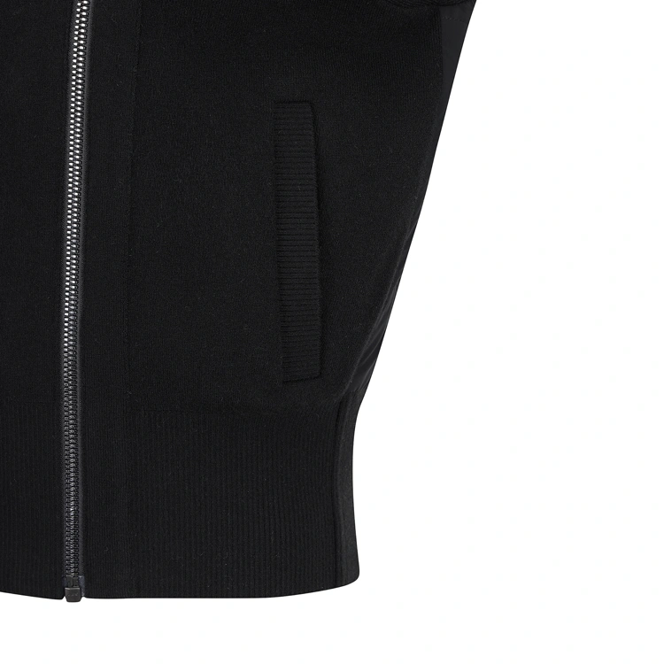 Áo vest golf nữ cổ cao khóa chéo màu đen — ảnh 4