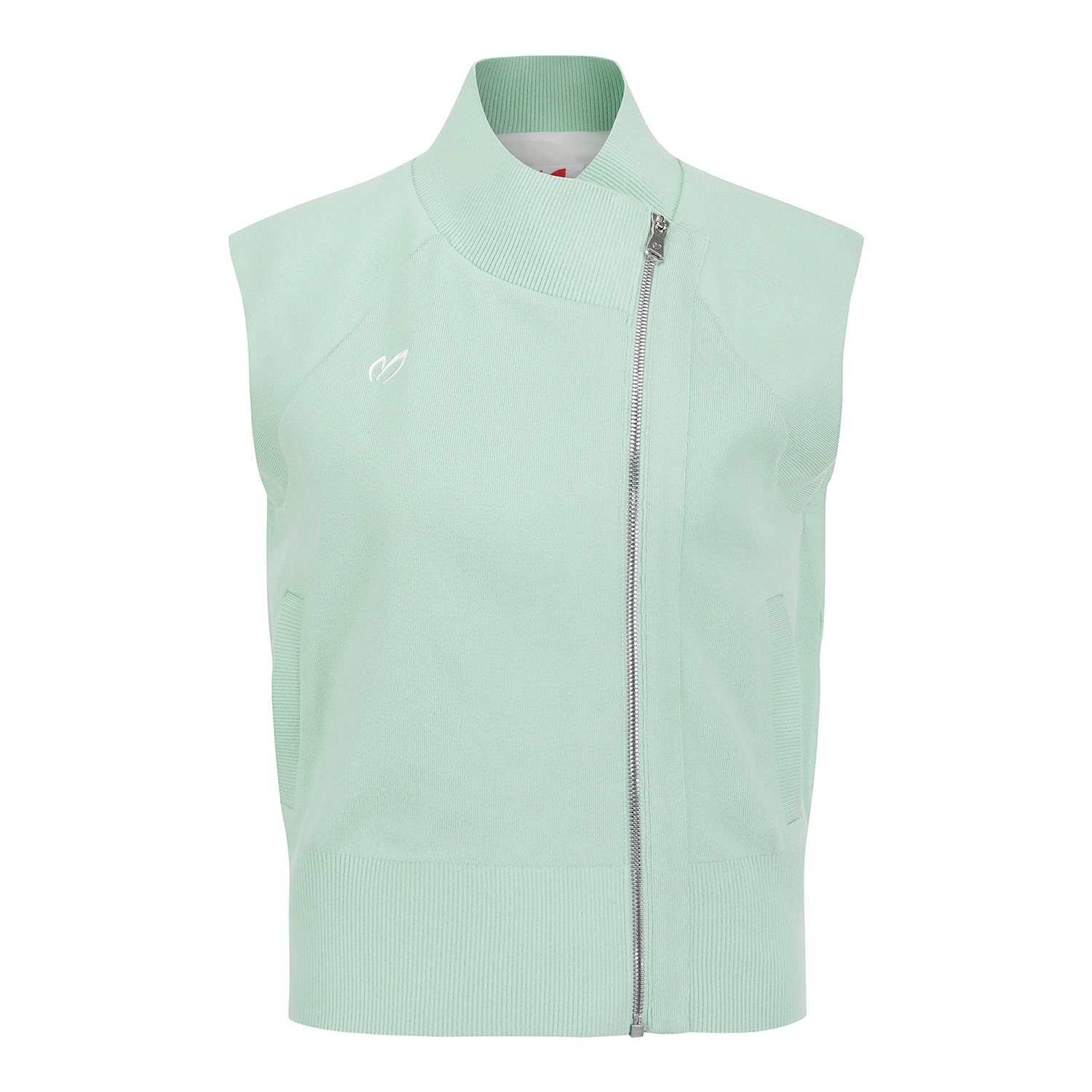 Áo vest golf nữ cổ cao khóa chéo màu xanh mint — Master Bunny Edition | Seoul Golf Fashion