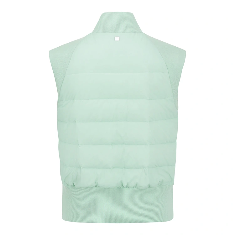 Áo vest golf nữ cổ cao khóa chéo màu xanh mint — ảnh 2