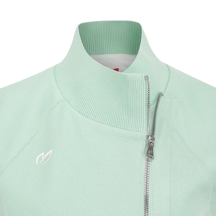 Áo vest golf nữ cổ cao khóa chéo màu xanh mint — ảnh 3
