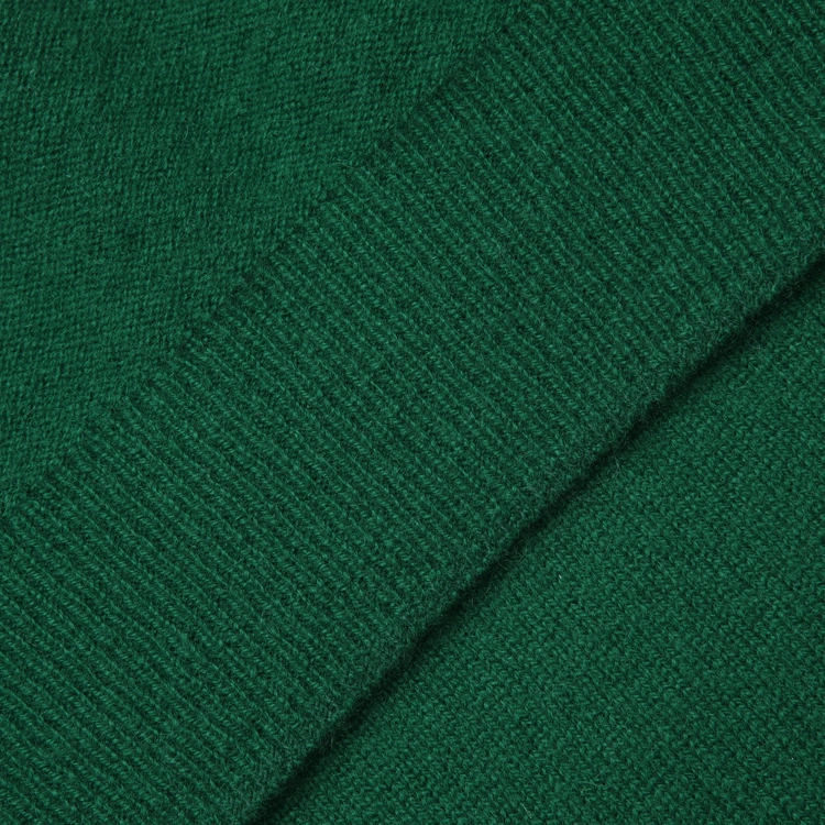 Áo knit golf nữ tay dài phối màu xanh lá — ảnh 6