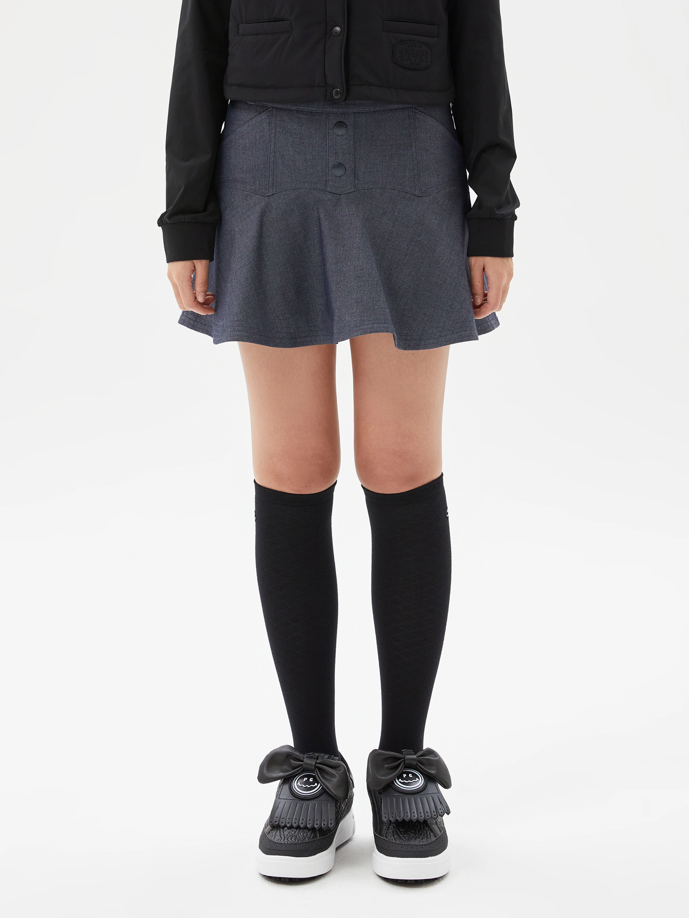 Váy golf nữ dáng xòe màu xanh navy — Pearly Gates | Seoul Golf Fashion