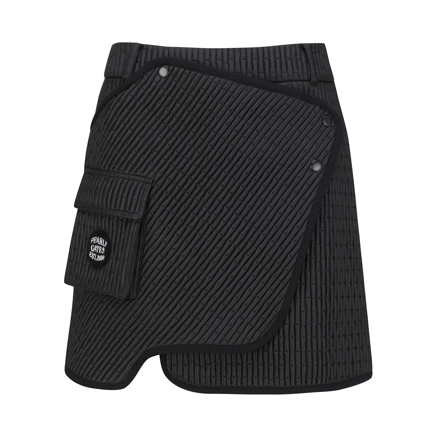 Chân váy golf nữ dáng chữ A túi phối viền đen — Pearly Gates | Seoul Golf Fashion
