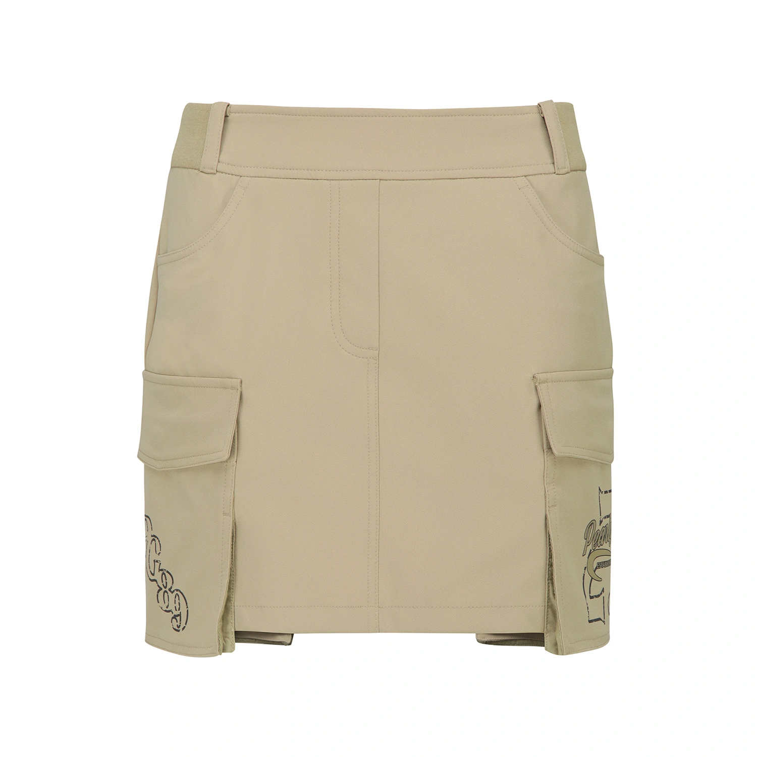 Chân váy golf nữ dáng chữ A màu be — Pearly Gates | Seoul Golf Fashion