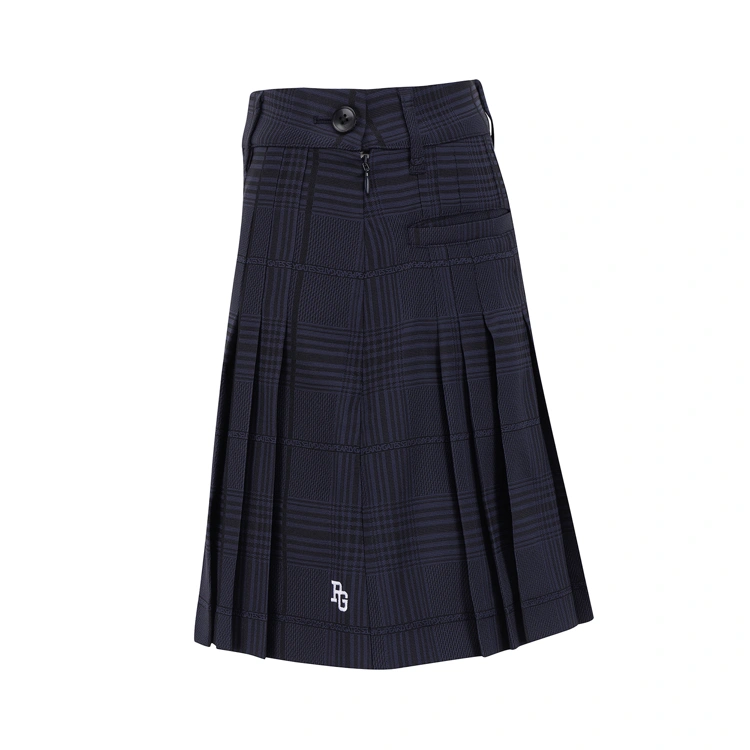Chân váy golf nữ xếp ly kẻ caro xanh navy — ảnh 3