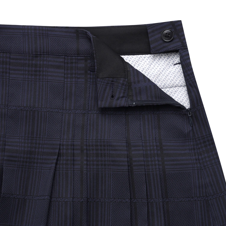 Chân váy golf nữ xếp ly kẻ caro xanh navy — ảnh 6