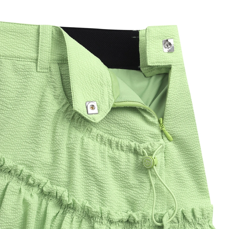 Váy golf nữ dáng xòe chi tiết bèo màu xanh lá — ảnh 6
