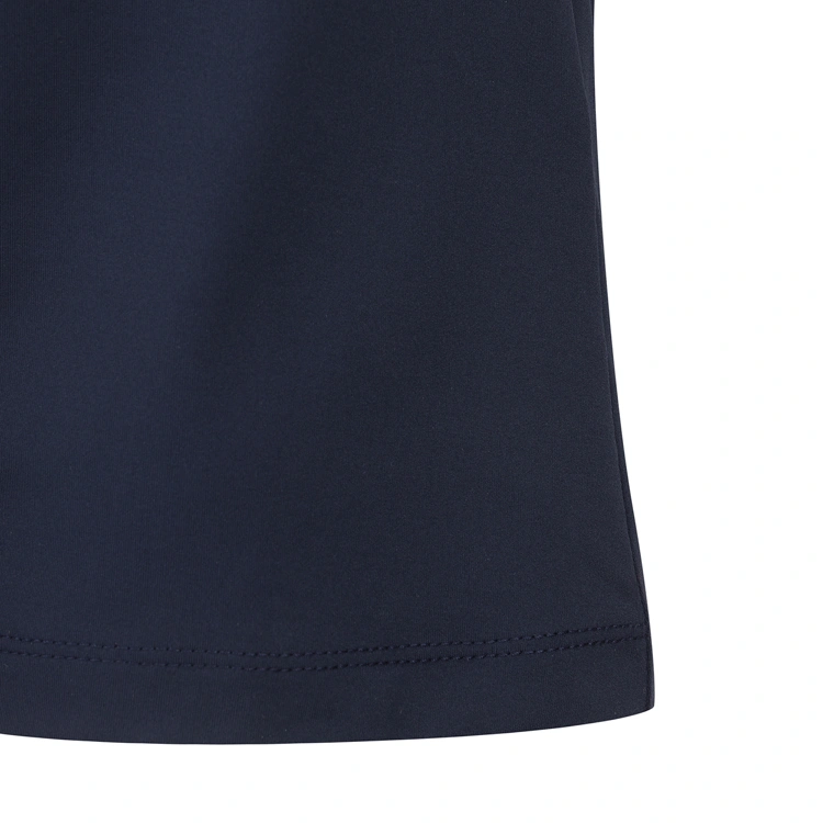 Áo golf nữ cổ trụ tay lỡ viền kẻ xanh navy — ảnh 5