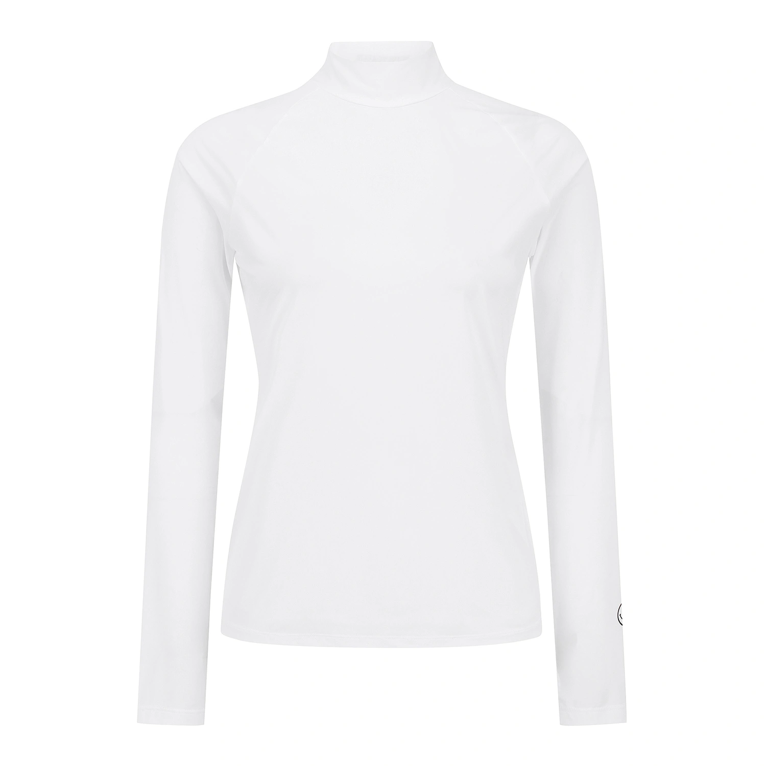 Áo golf nữ cổ cao tay dài màu trắng — Pearly Gates | Seoul Golf Fashion