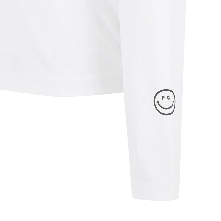 Áo golf nữ cổ cao tay dài màu trắng — ảnh 4