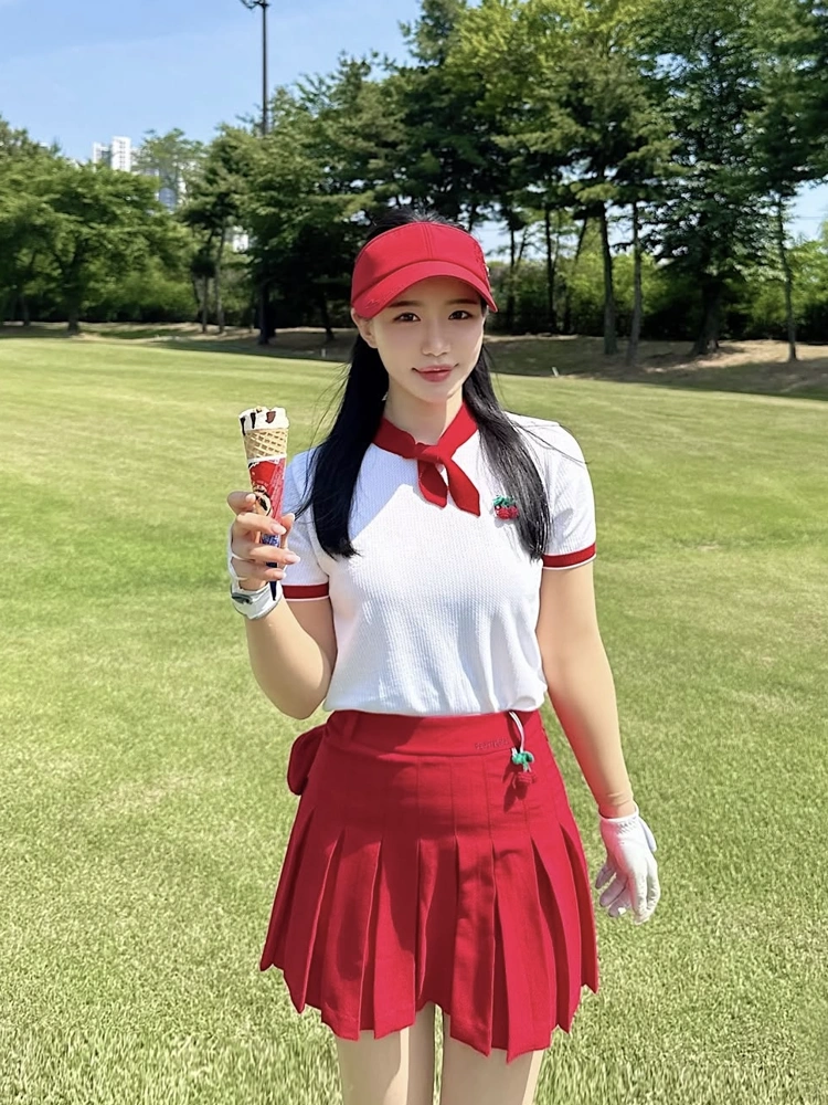 Váy golf nữ — Pearly Gates (Đỏ) — Pearly Gates | Seoul Golf Fashion