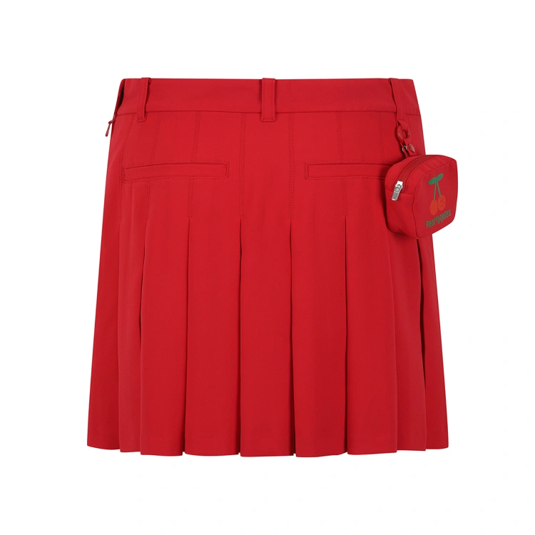 Váy golf nữ xếp ly dáng chữ A màu đỏ — ảnh 3