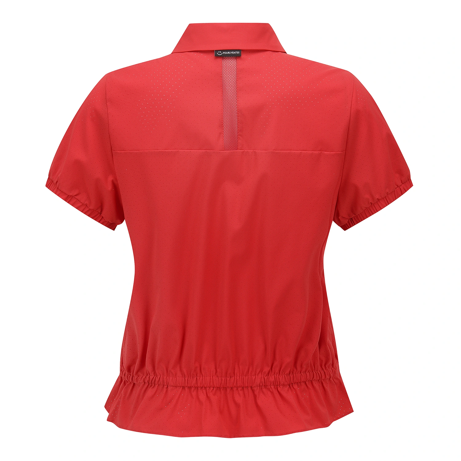 Áo golf nữ tay ngắn cổ bẻ phối bèo màu đỏ — ảnh 2