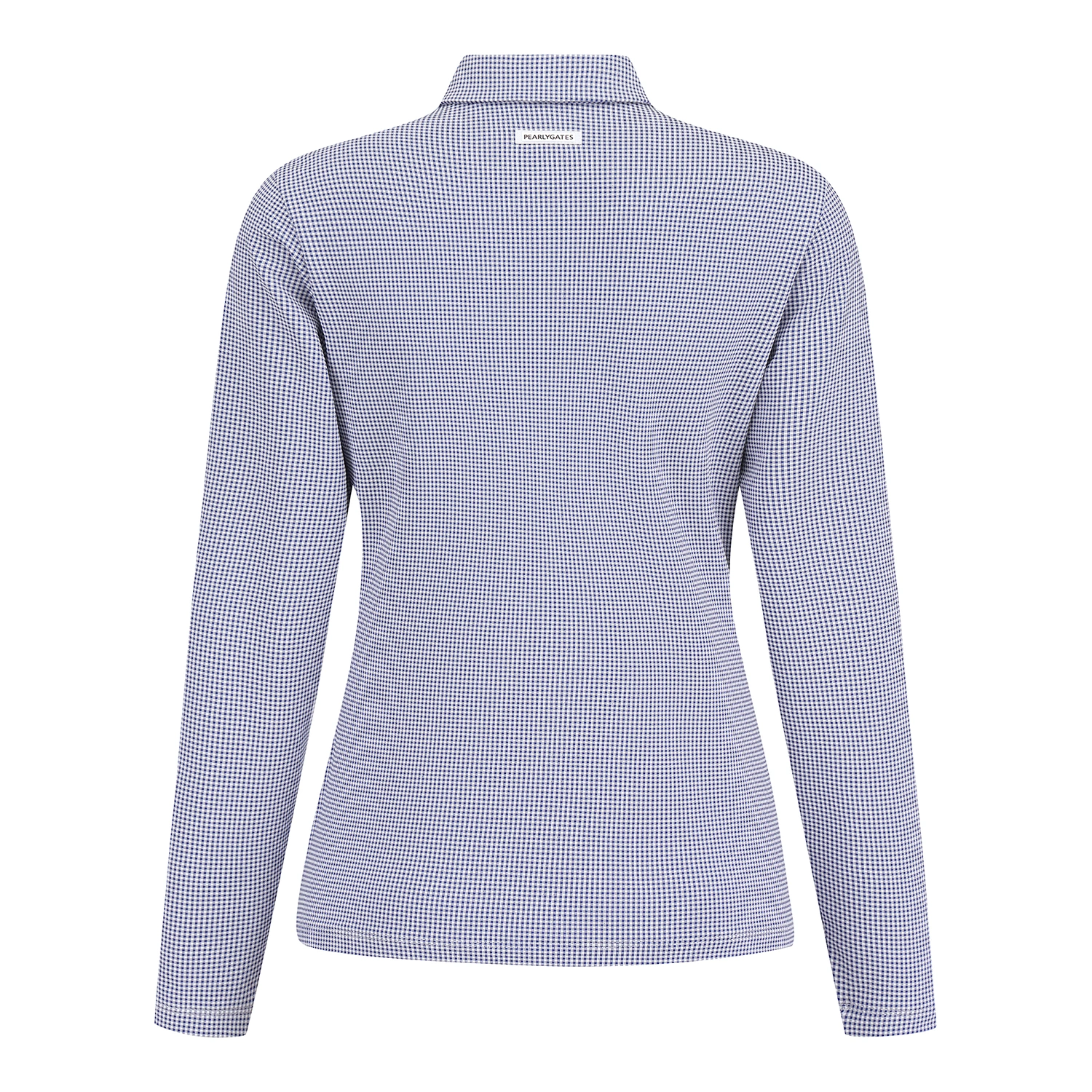 Áo golf nữ tay dài kẻ caro xanh navy — ảnh 3