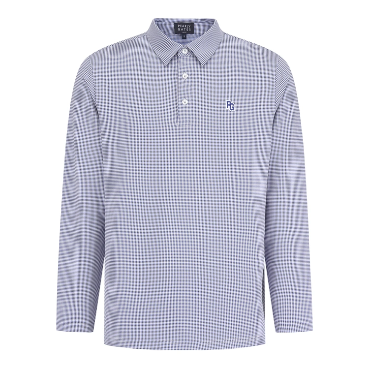 Áo golf nữ tay dài kẻ caro xanh navy — ảnh 4