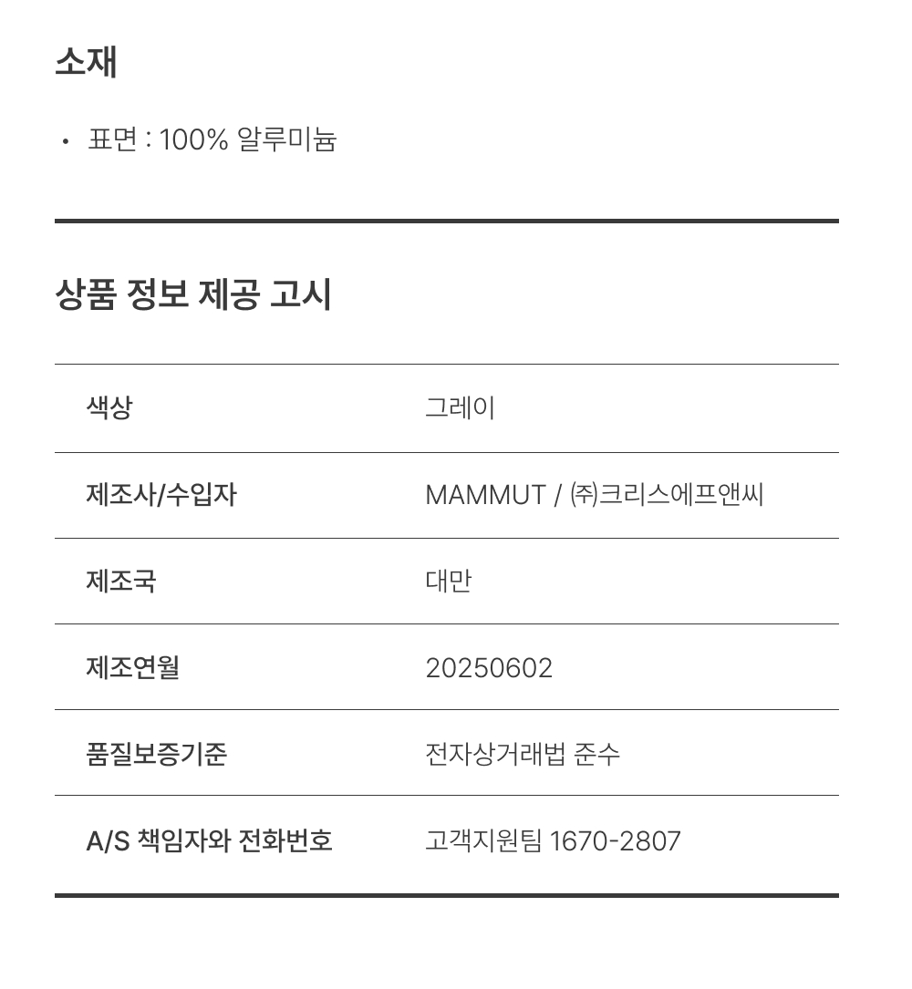 MAMMUT-클래식 HMS 트위스트락 플러스 카라비너│삼성물산 온라인몰 SSF Shop