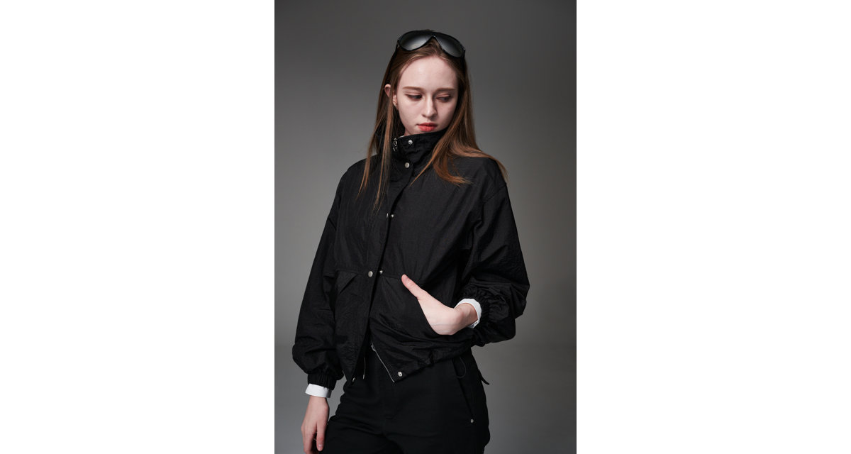 Mock String Mock neck string jumper 모크넥 스트링 점퍼 BK - 버킷스토어